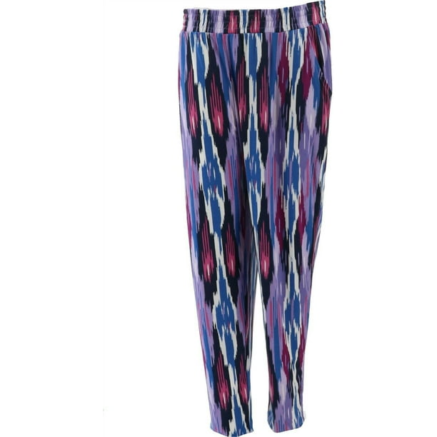 IMAN City Chic Printed Ankle Pant Black Ikat 2X NEW 690-325 IMAN City Chic Printed Ankle Pant Black Ikat 2X NEW 690-325
